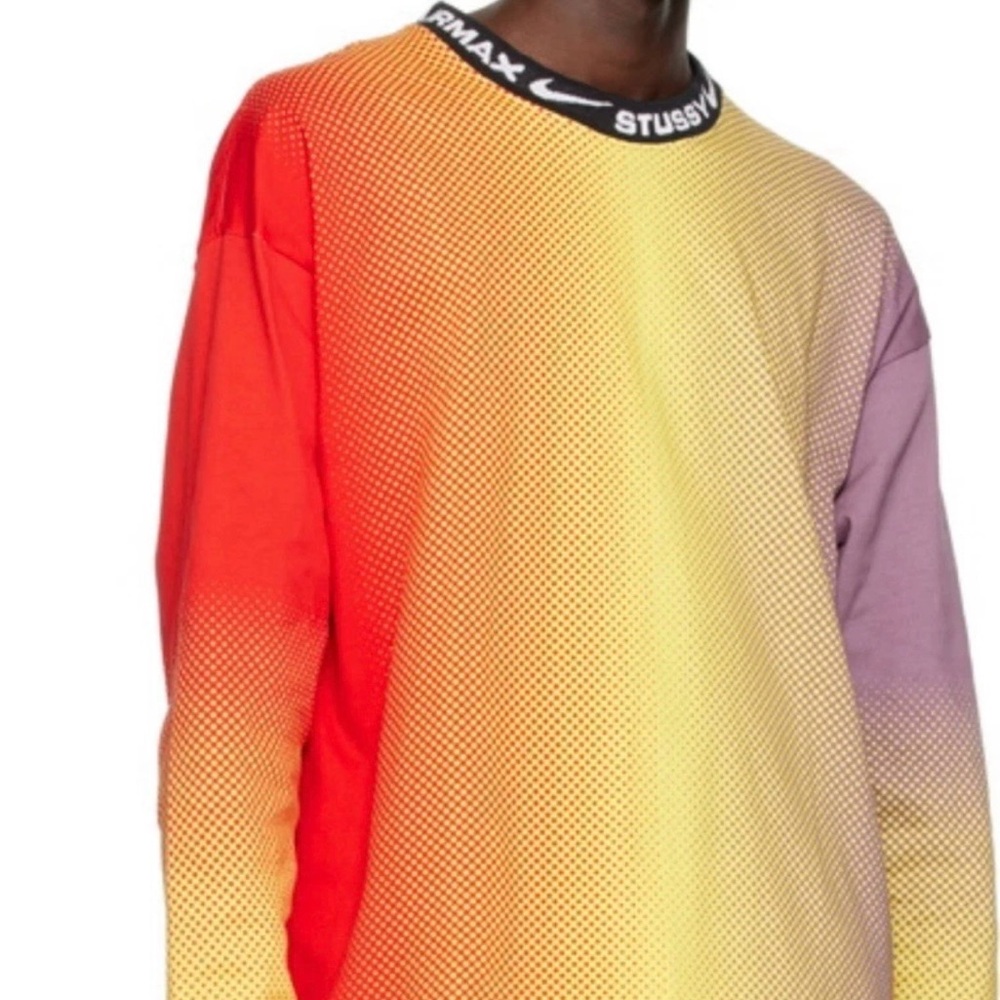 Nike x Stussy NRG Multi L/S Long Sleeve Shirt DO5308-902 Mens Size Medium Rare